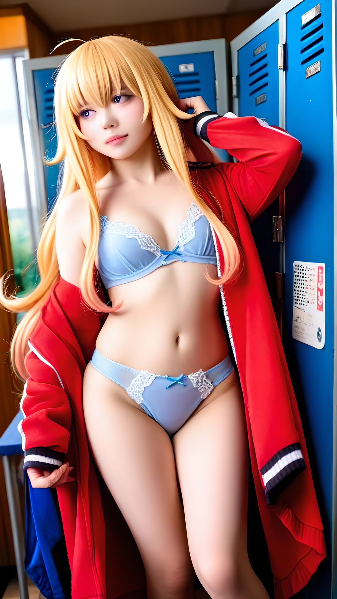 コスプレ更衣室、下着まで 6