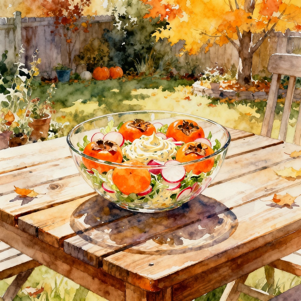 柿と大根のマヨネーズ和え