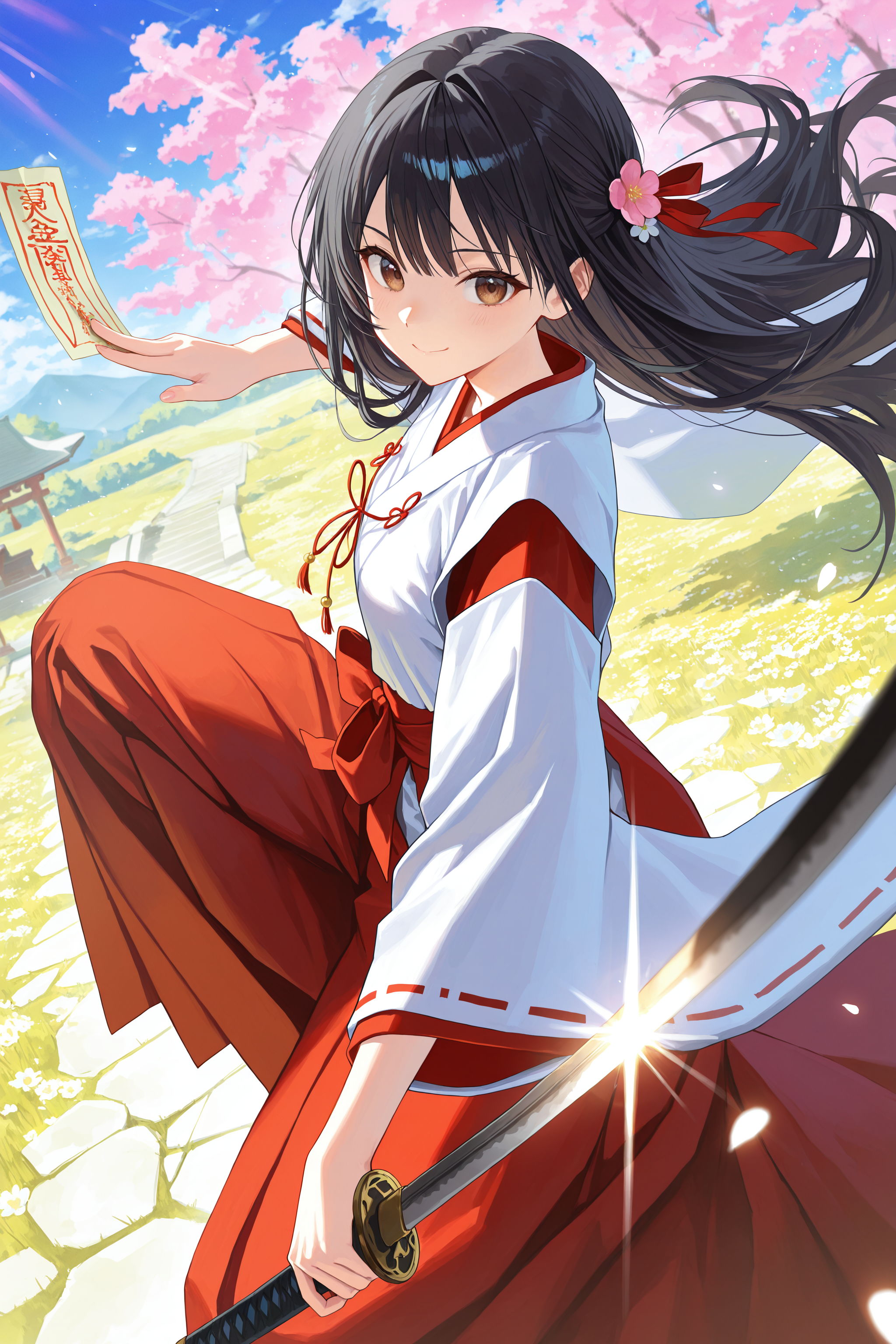 異世界神社の巫女さん（神楽さん） | の人気AIイラスト・グラビア