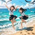 海と少女の輝き 3枚目