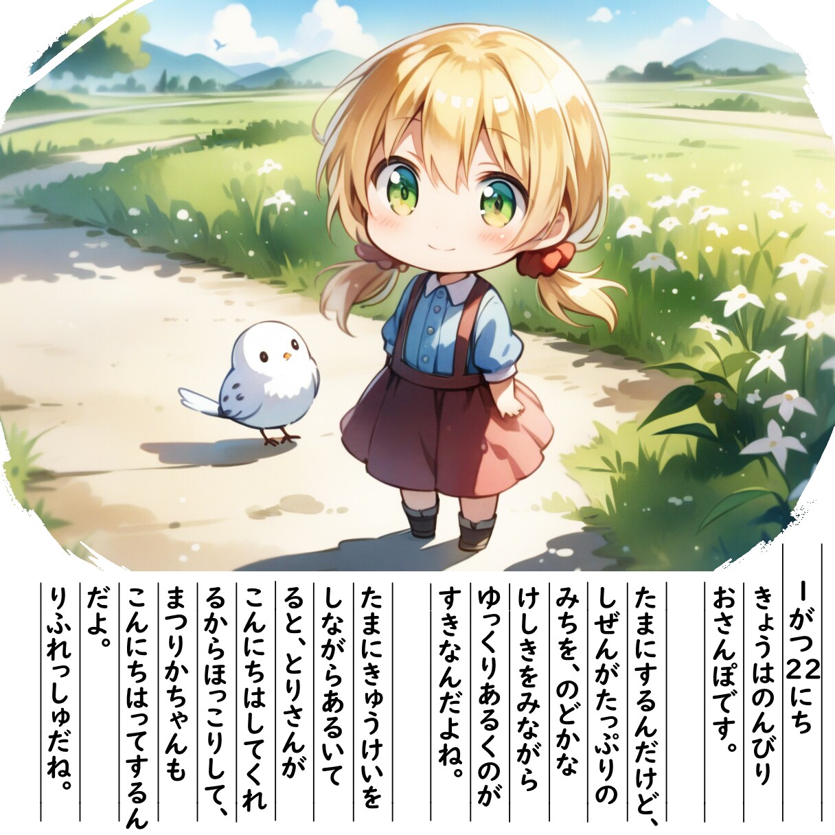 【絵日記】おさんぽです | の人気AIイラスト・グラビア