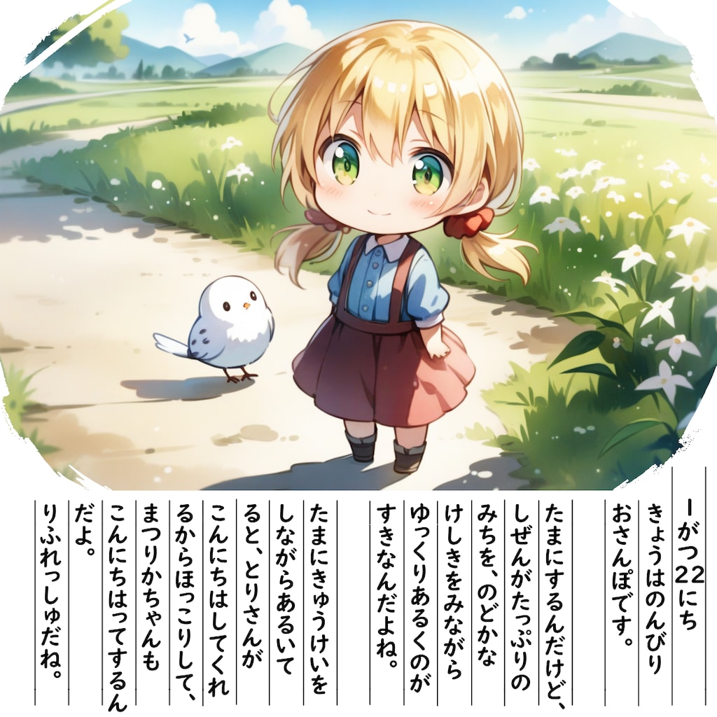 【絵日記】おさんぽです