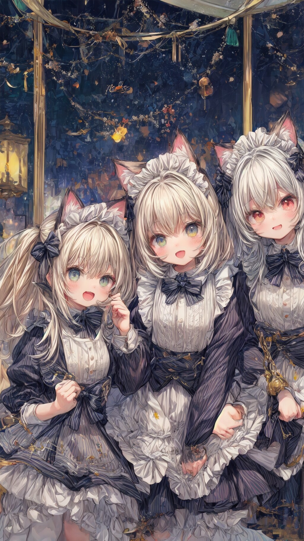 煌めく瞳の猫耳メイドさん