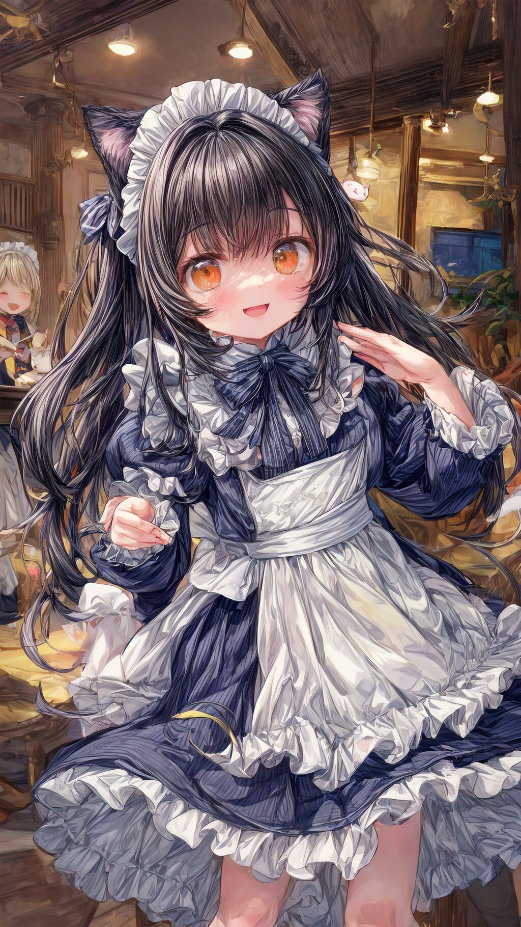 煌めく瞳の猫耳メイドさん