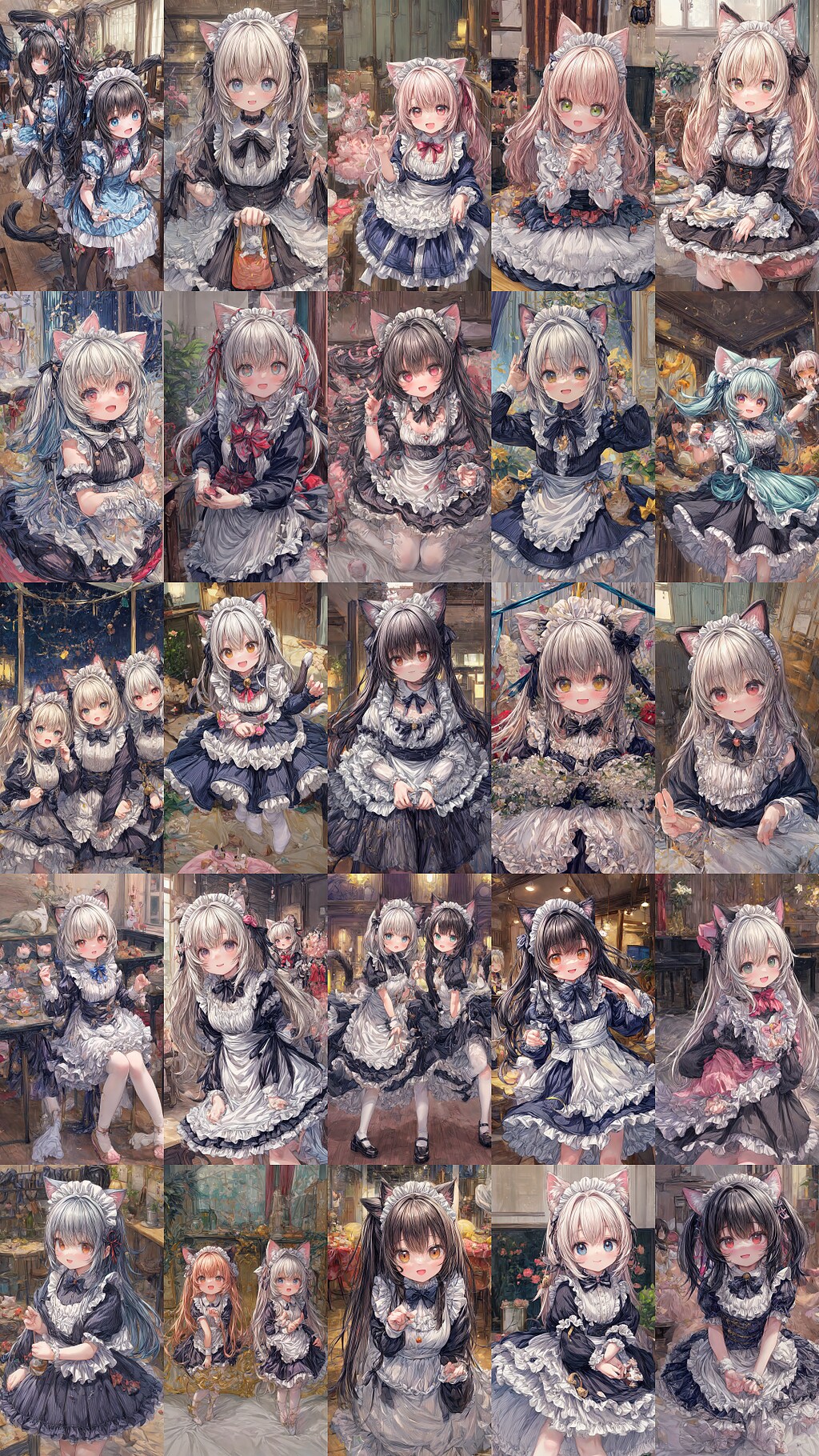 煌めく瞳の猫耳メイドさん