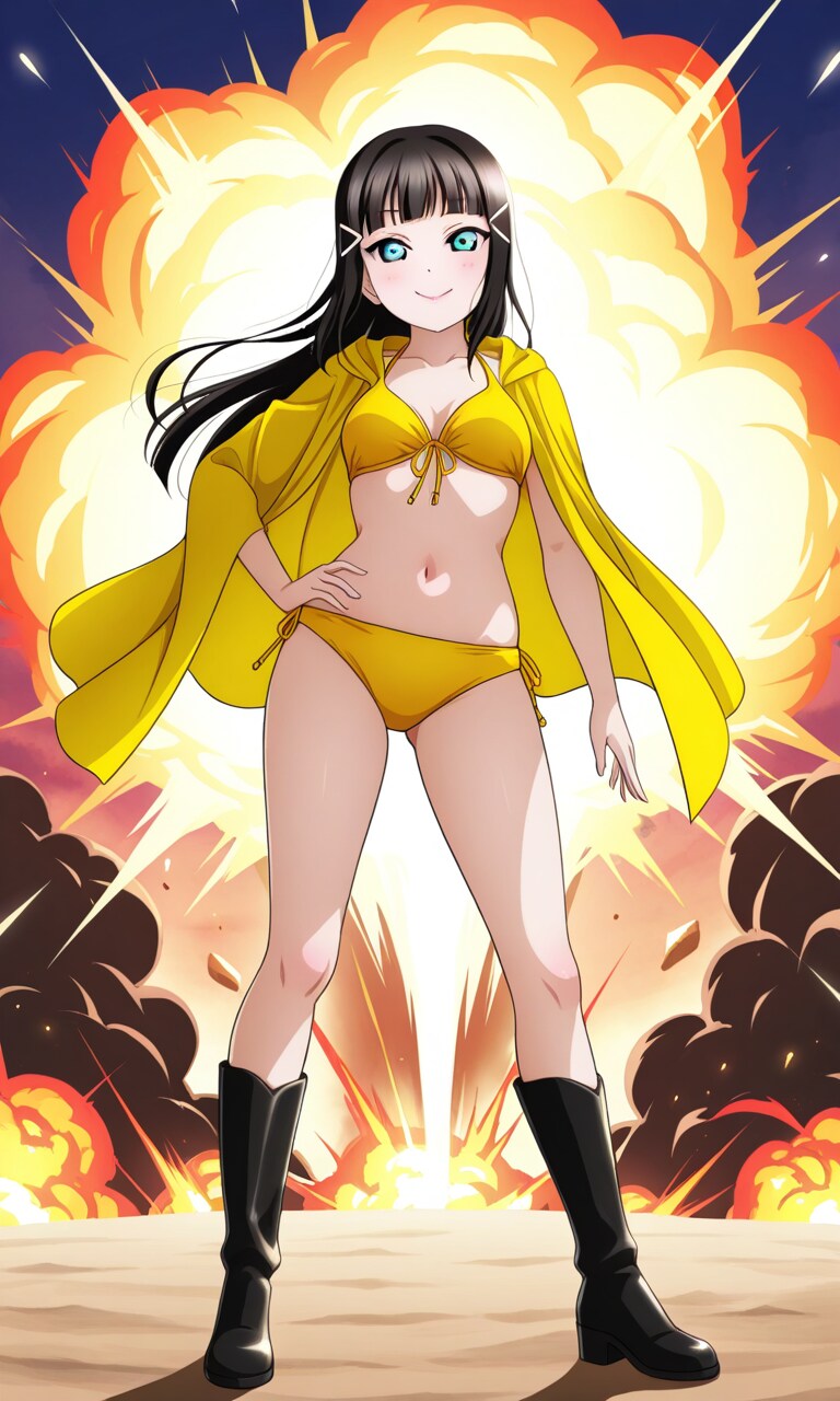 イエロービキニで爆発黒澤ダイヤ👙💥💛