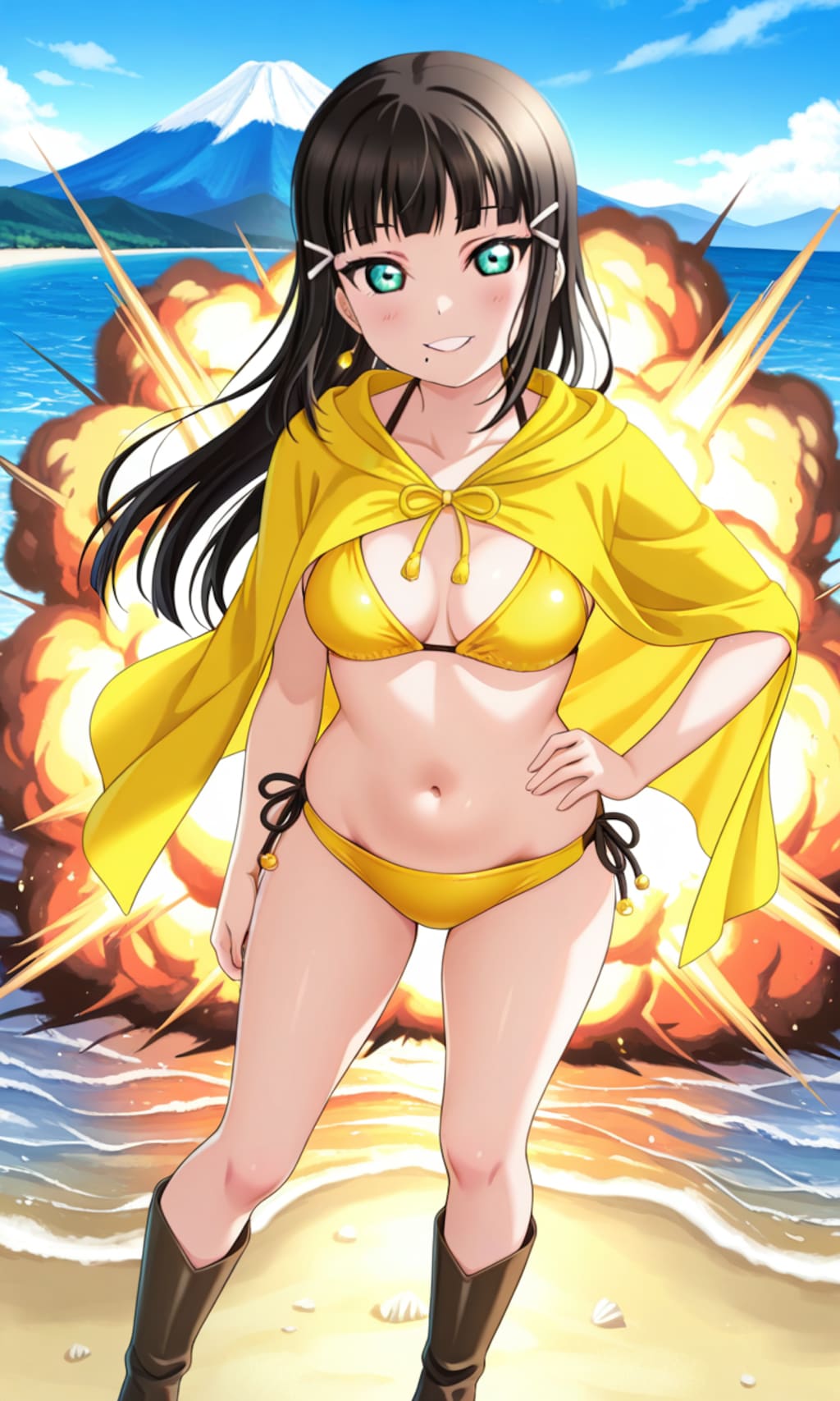 イエロービキニで爆発黒澤ダイヤ👙💥💛
