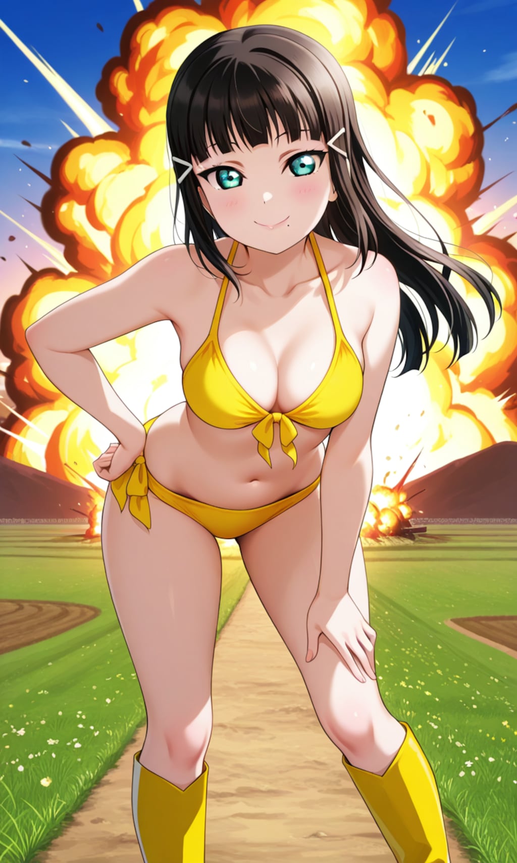 イエロービキニで爆発黒澤ダイヤ👙💥💛