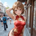 スクールアイドル⁉😅「小泉花陽 国立音ノ木坂学院一年生」チャイナ服Ver．【model：waiANIHENTAIPONYXL_v60】 3枚目
