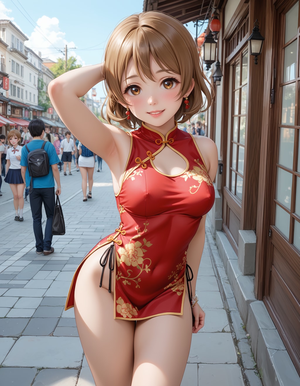スクールアイドル⁉😅「小泉花陽 国立音ノ木坂学院一年生」チャイナ服Ver．【model：waiANIHENTAIPONYXL_v60】