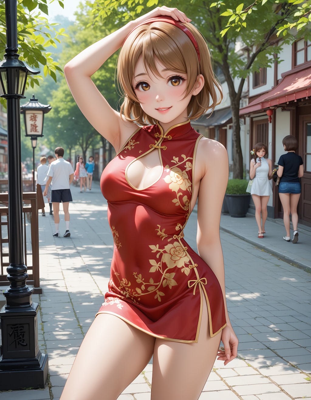 スクールアイドル⁉😅「小泉花陽 国立音ノ木坂学院一年生」チャイナ服Ver．【model：waiANIHENTAIPONYXL_v60】