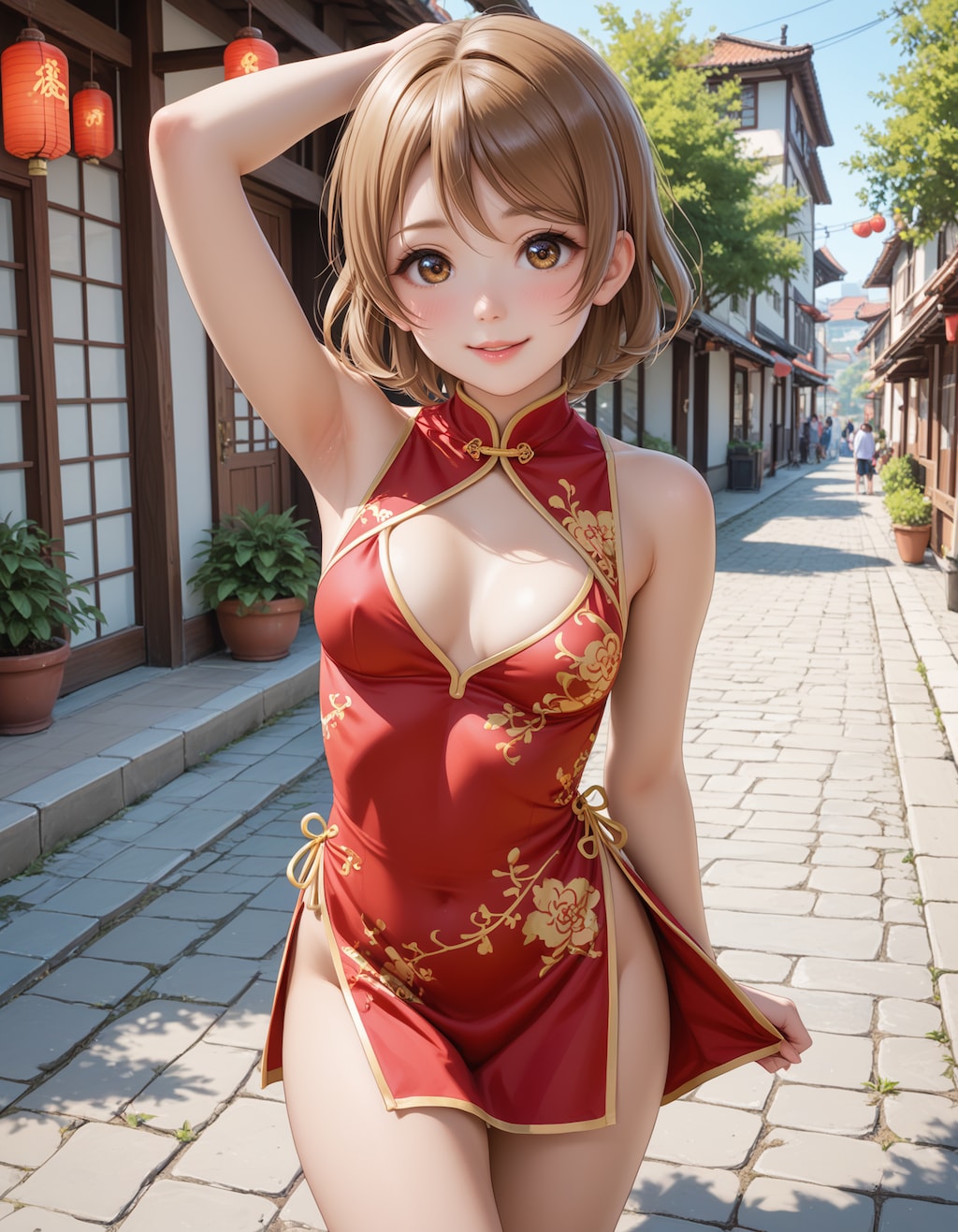 スクールアイドル⁉😅「小泉花陽 国立音ノ木坂学院一年生」チャイナ服Ver．【model：waiANIHENTAIPONYXL_v60】