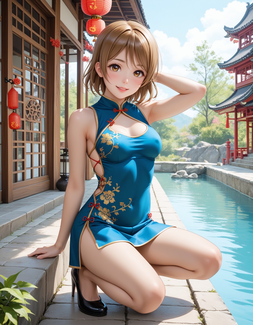 スクールアイドル⁉😅「小泉花陽 国立音ノ木坂学院一年生」チャイナ服Ver．【model：waiANIHENTAIPONYXL_v60】