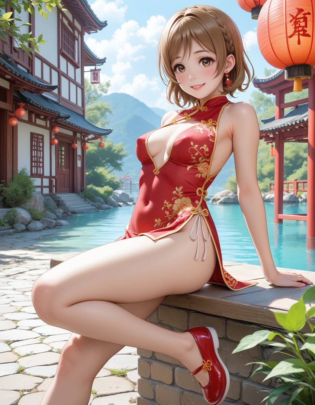 スクールアイドル⁉😅「小泉花陽 国立音ノ木坂学院一年生」チャイナ服Ver．【model：waiANIHENTAIPONYXL_v60】