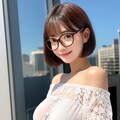おはようございまーす。眼鏡と女子高校生 2枚目