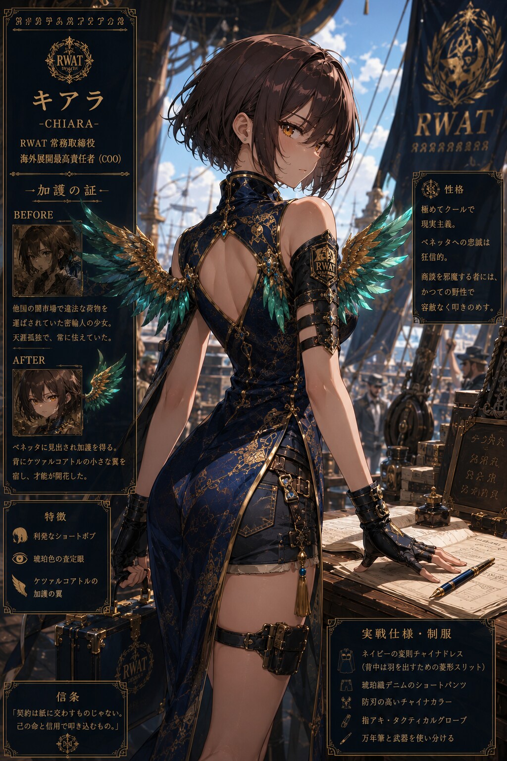 👑 RWAT常務取締役・最高執行責任者（COO）「キアラ」 | の人気AIイラスト・グラビア