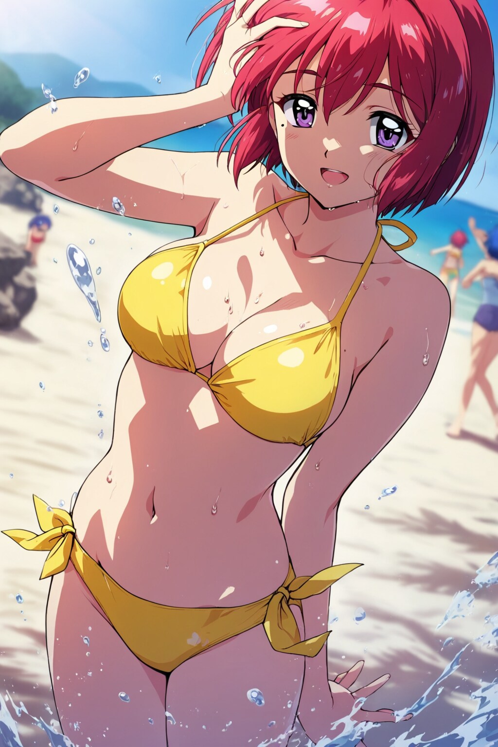 ビキニが太陽のように眩しい光ちゃん👙🏖️❤️