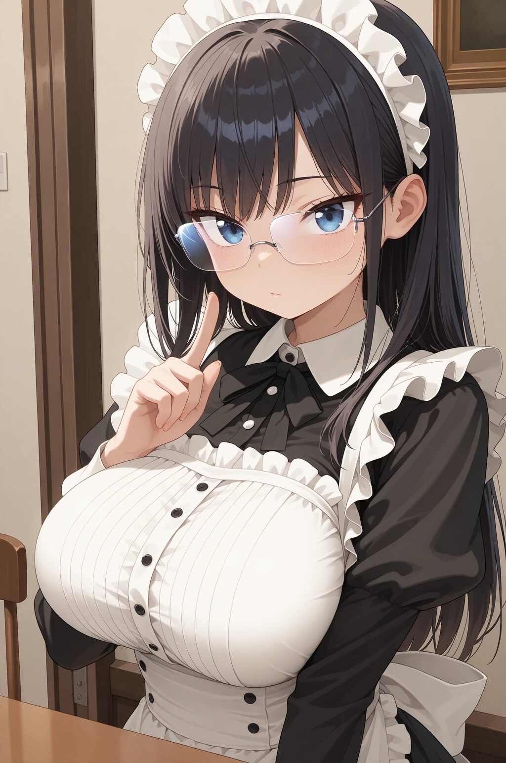 メイド長お掃除チェック「汚れが残ってますよ」