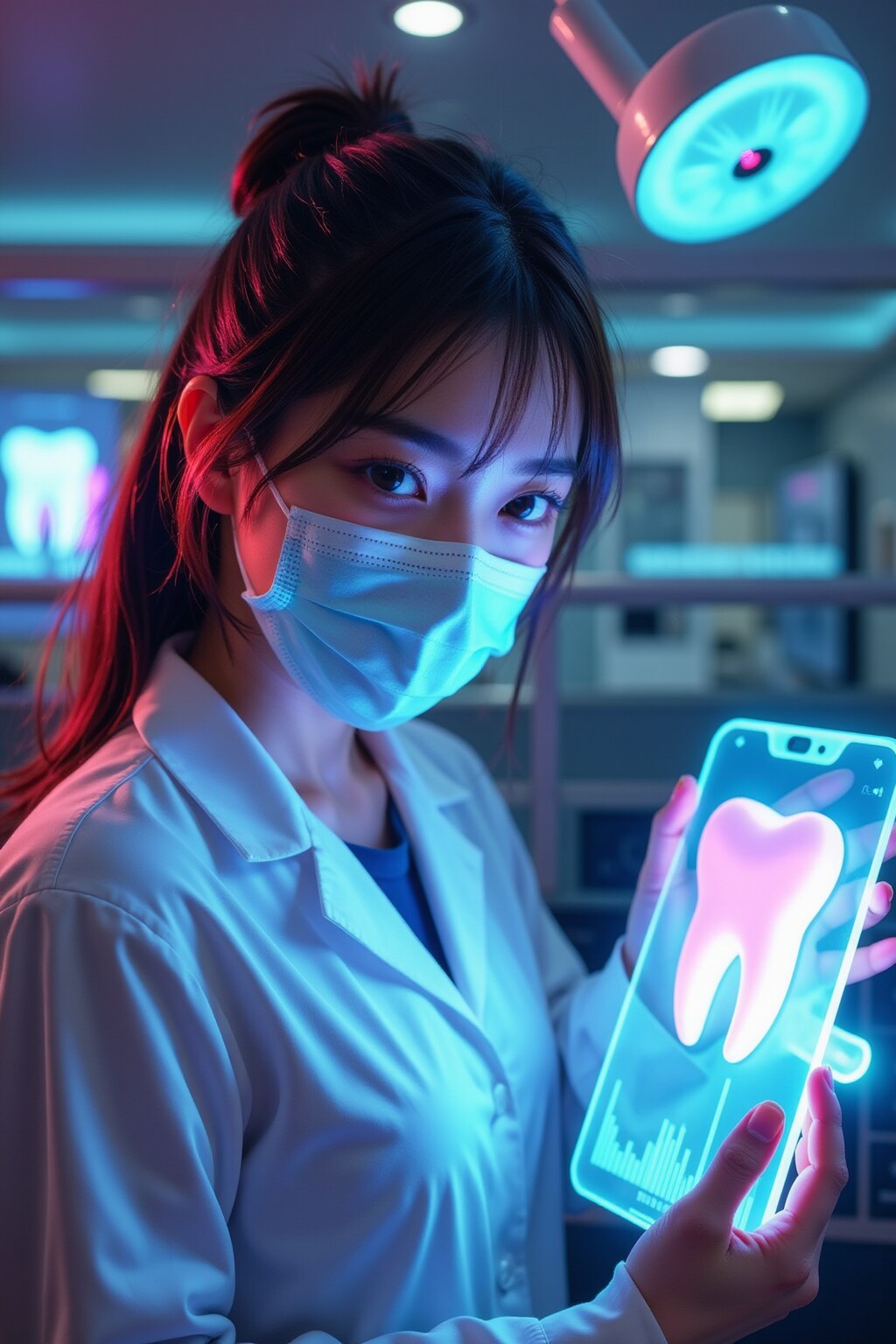 マスクの歯科衛生士さん