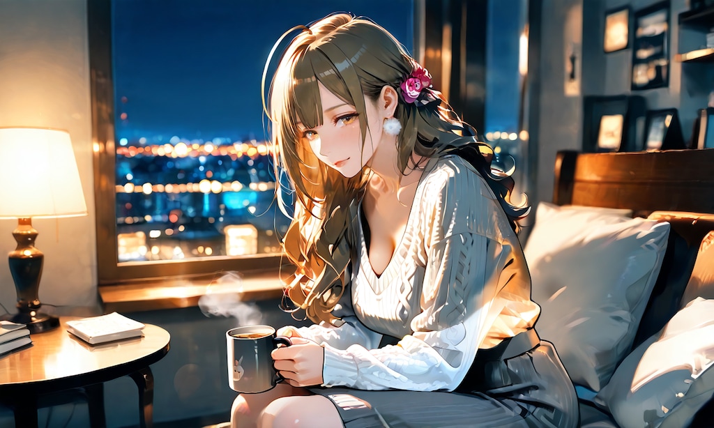 桑山さんと夜景の部屋、ぜんぶ任せてと笑う甘い大人のお姉さん