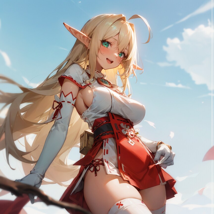 エルフの巫女さん