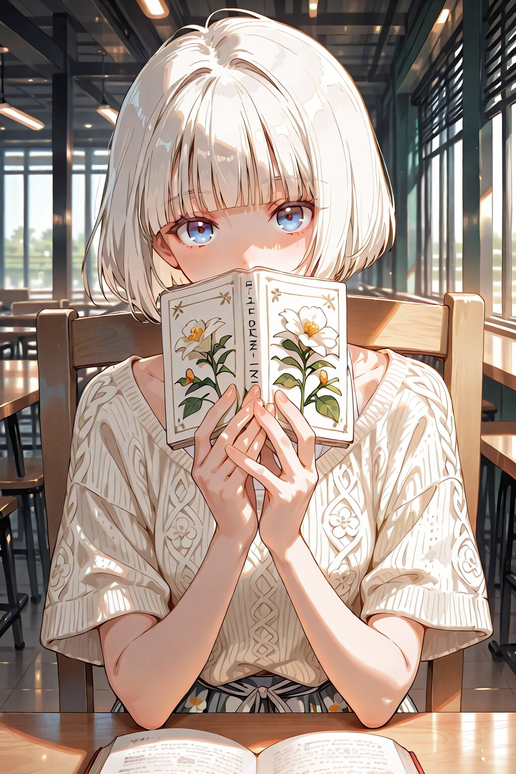 カフェにて。あの子と（よその子 白髪光莉)
