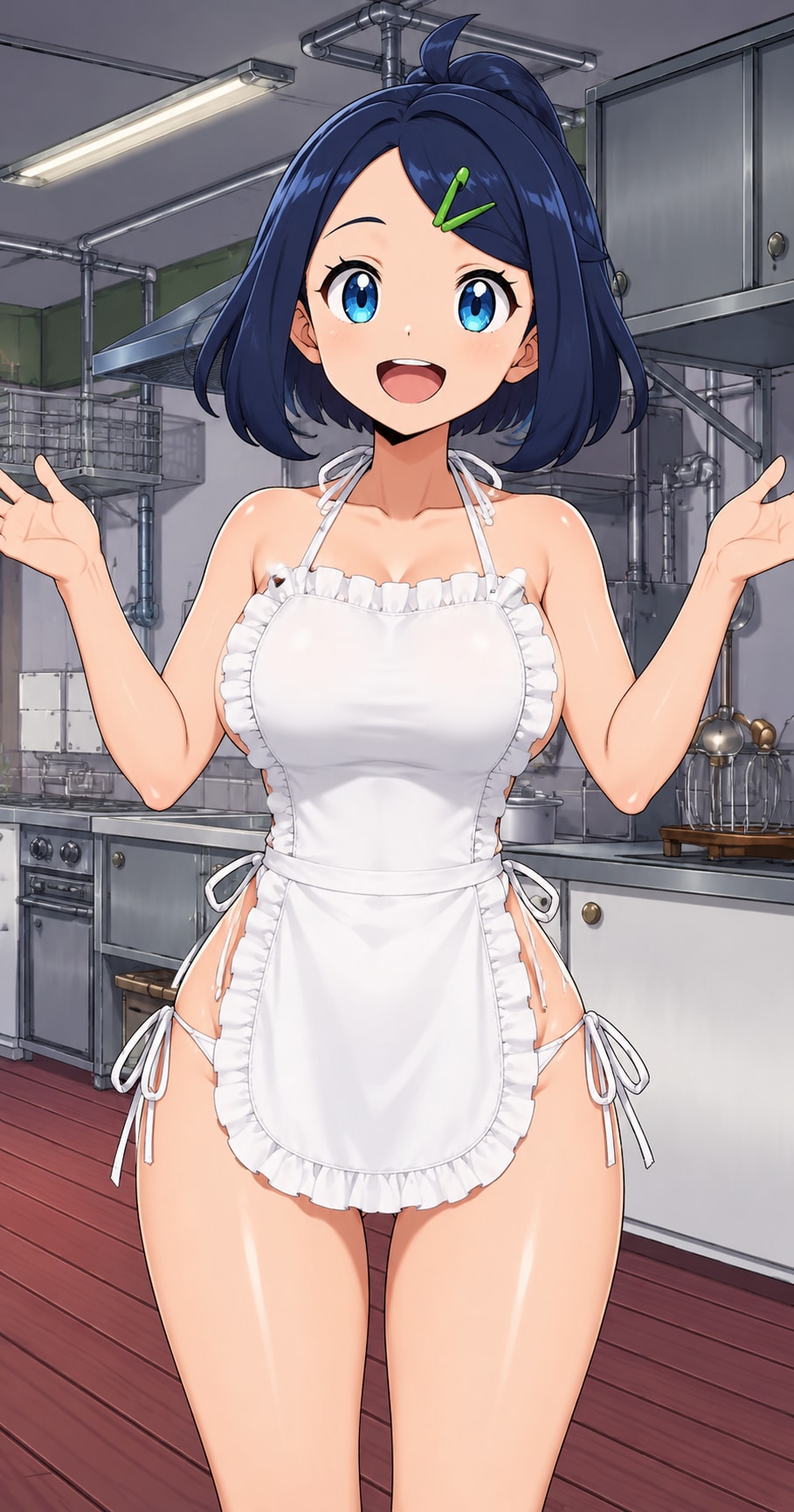 裸エプロン風