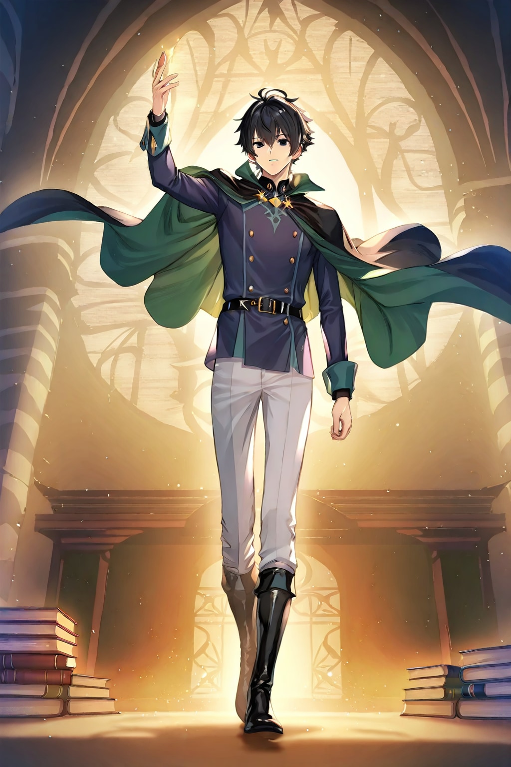 ファンタジーな洞窟地下、大きな男性学者2-3-4 | の人気AIイラスト・グラビア