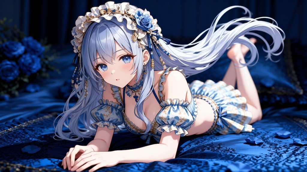 銀髪少女と水着　その4-5