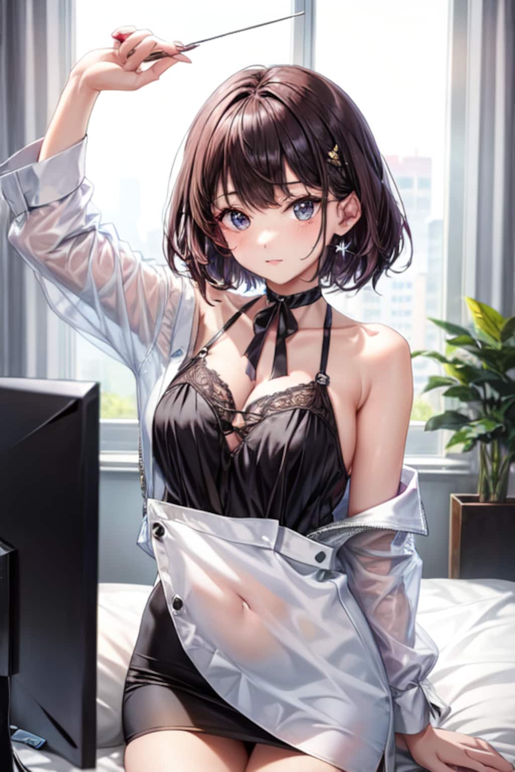 黒のブラと組み合わせ