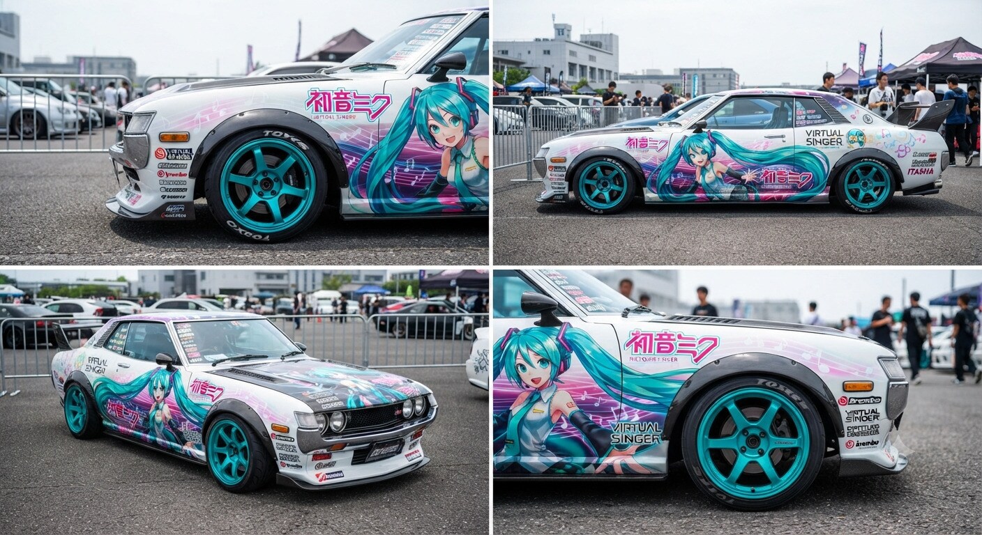 初音ミク痛車セリカ | の人気AIイラスト・グラビア