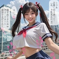 疑似パンチラを撮影されている爆乳J系ちゃん 2枚目