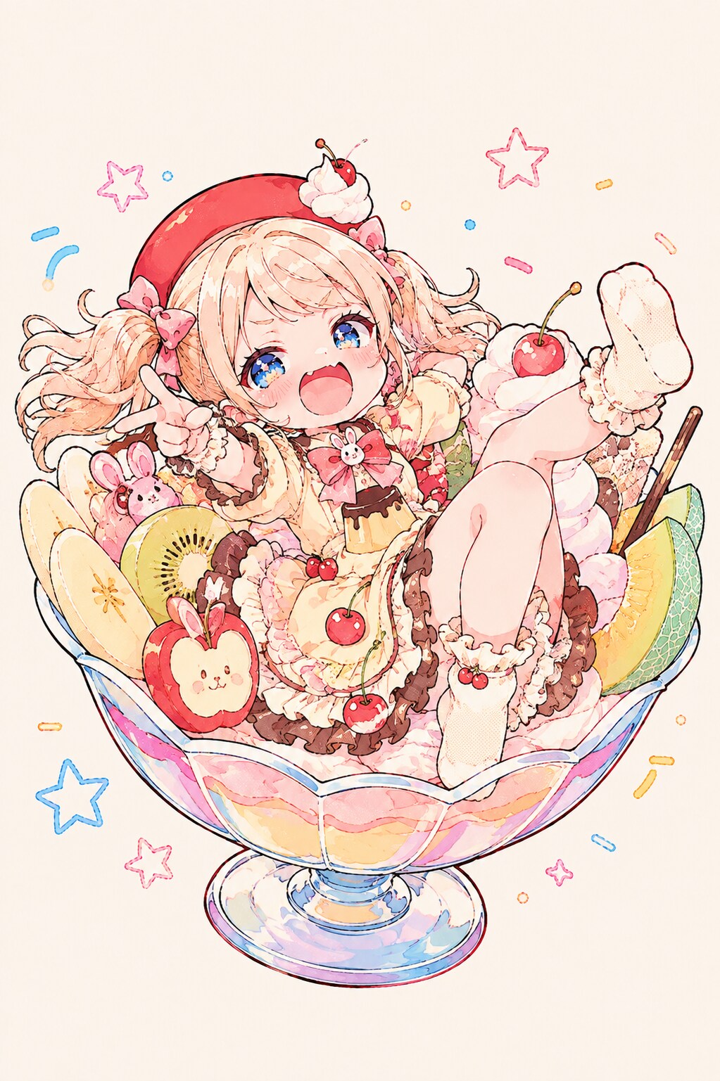 プリンアラモード | の人気AIイラスト・グラビア