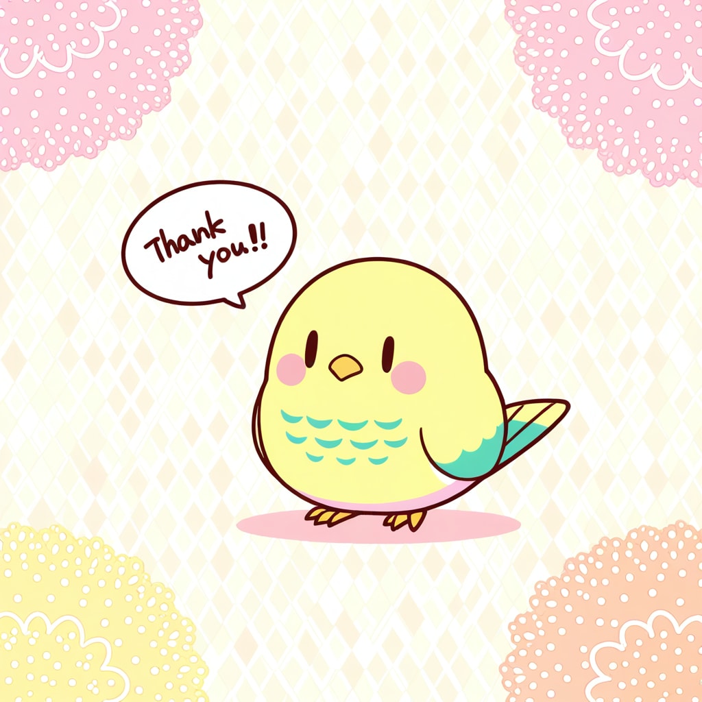 ありがとうが中々言えないインコ