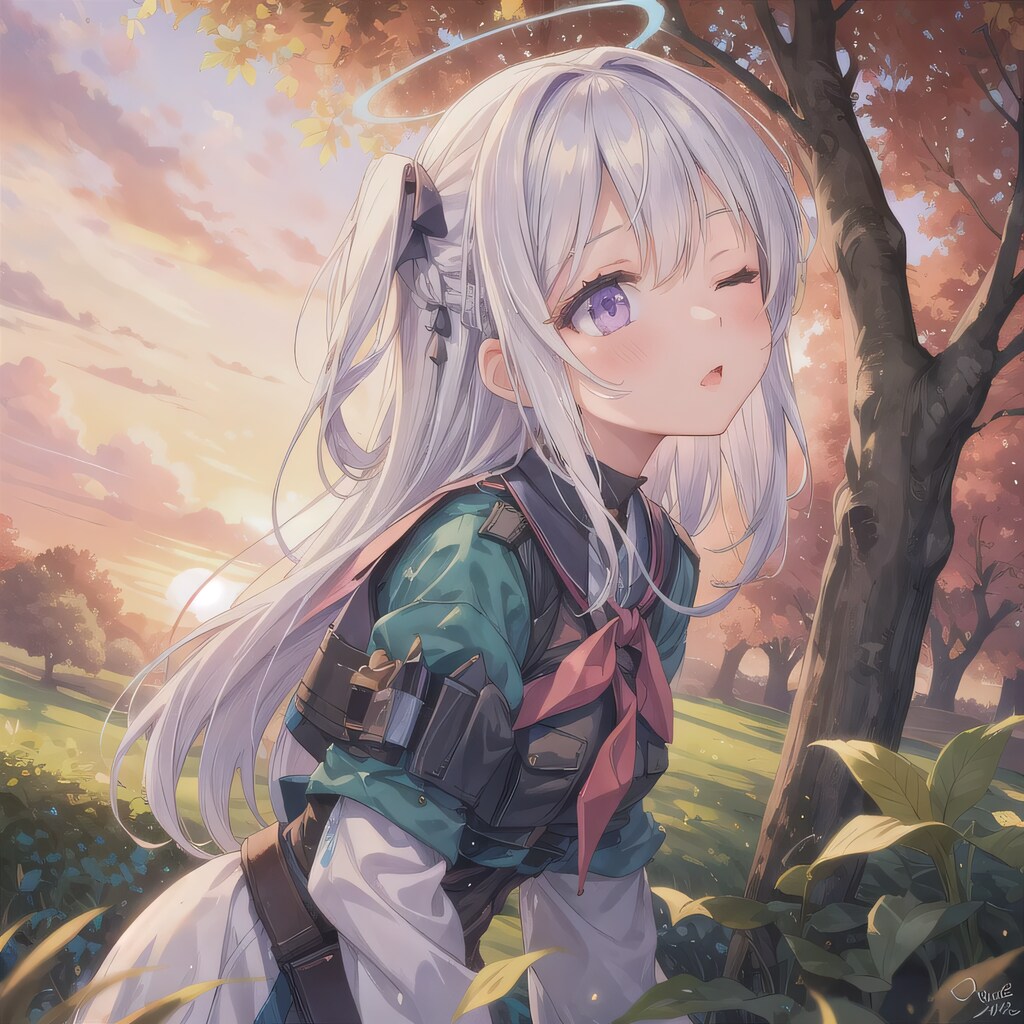 白髪ロングの少女２