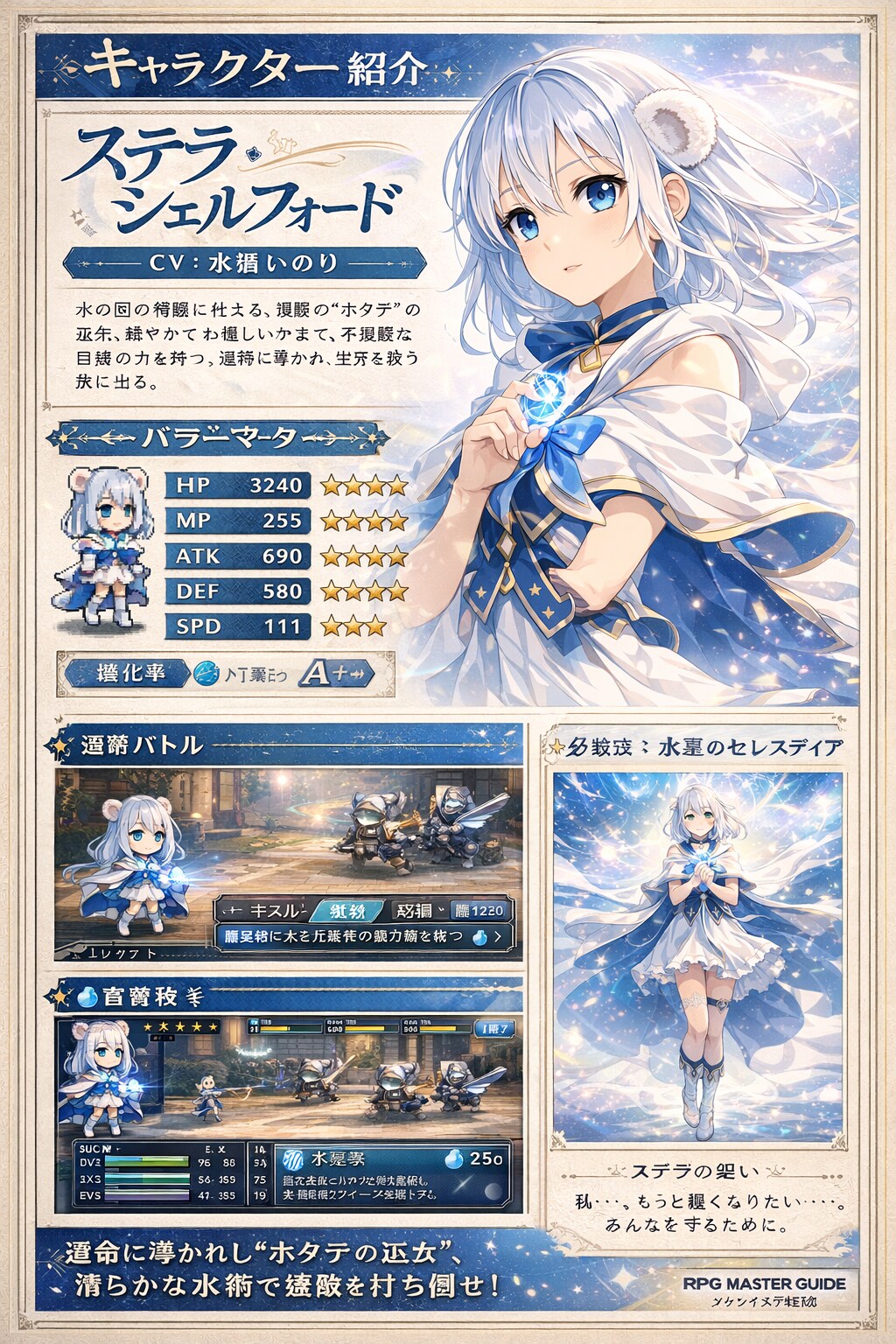 架空RPG攻略本ページ風イラスト（複数ページ）