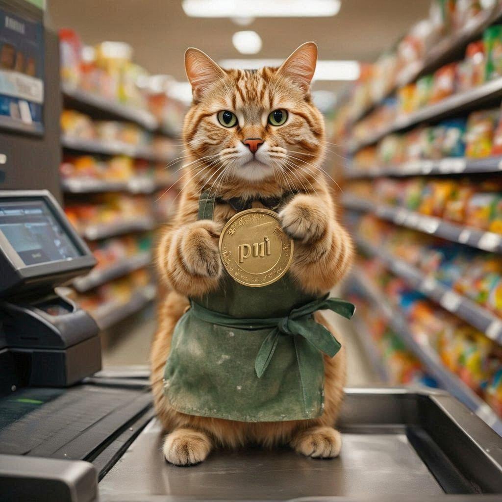 スーパーちちぷいで働く猫