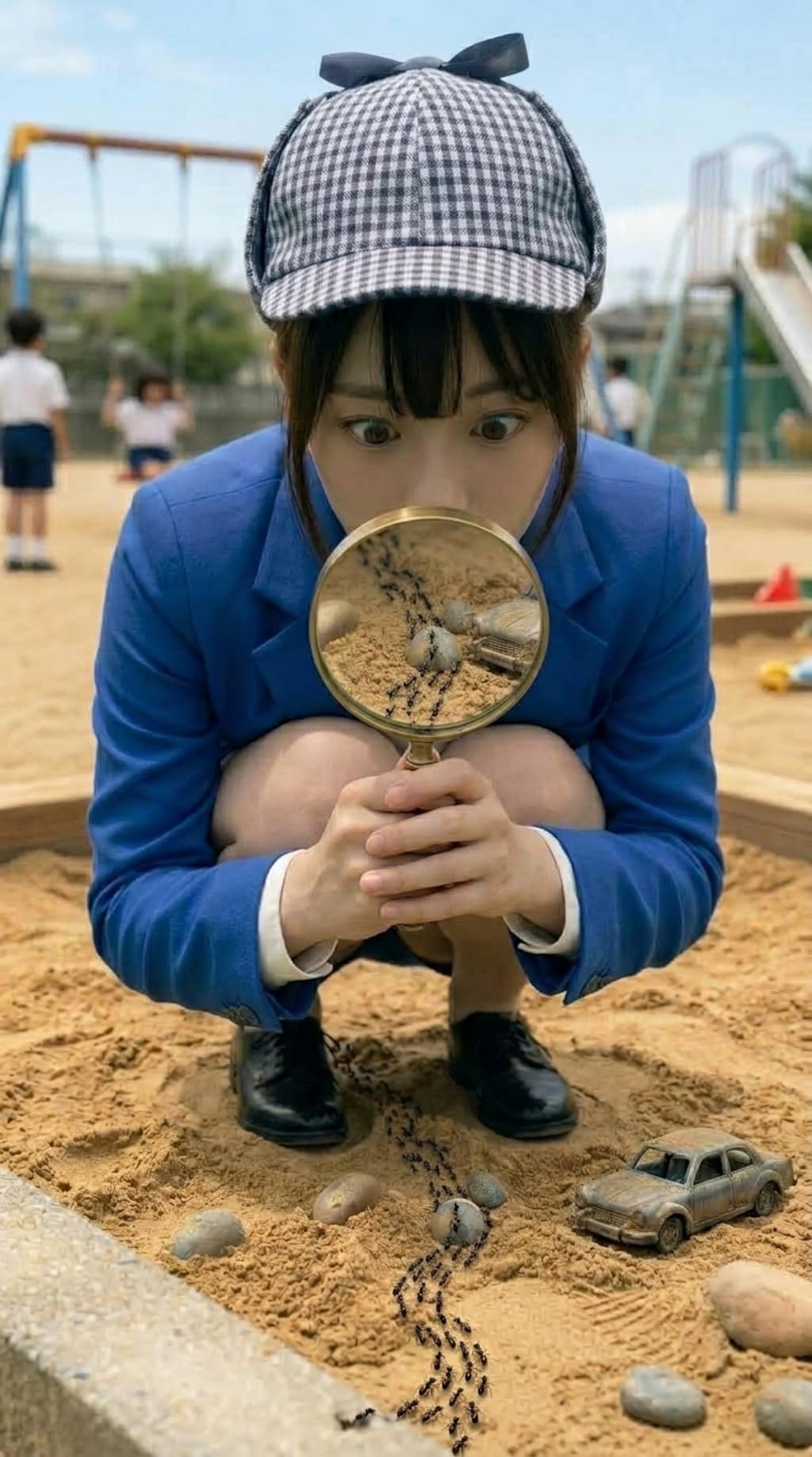 JKに転生したコナンくん(虫眼鏡が何故か鏡に!!)
