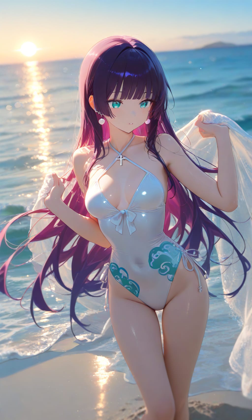 ガチャテストその14＠波柄OK！貝殻装飾は？