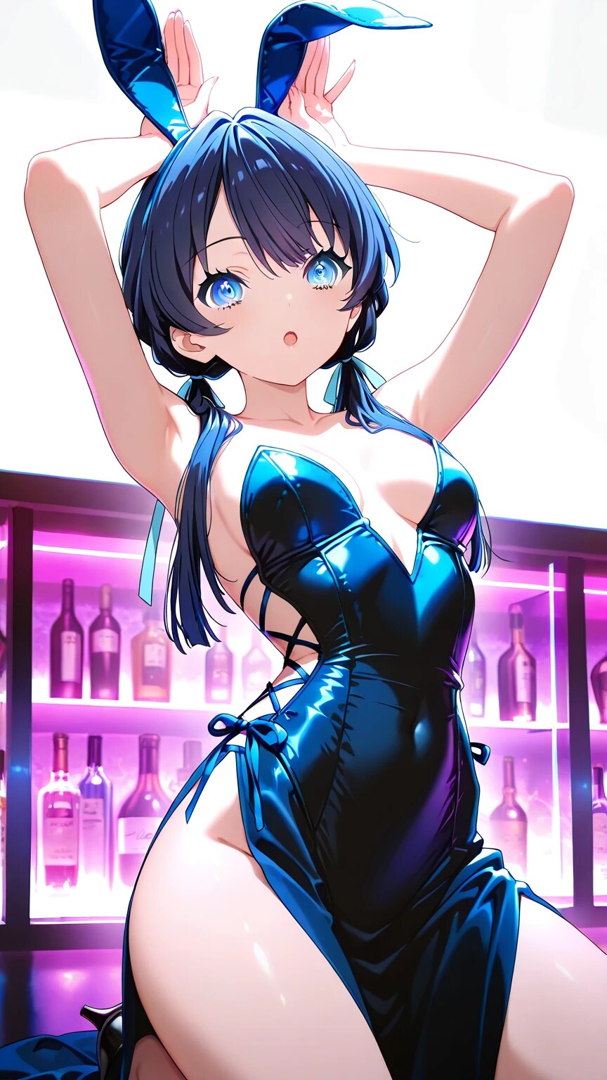 花帆さんを真似てセクシーなウサギさんです