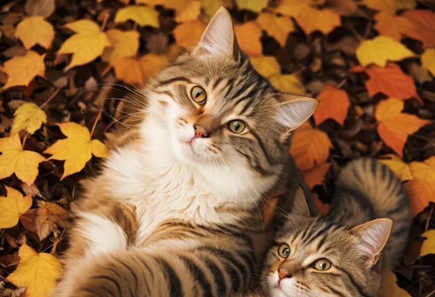 紅葉を布団がわりに(:3[_____] | の人気AIイラスト・グラビア