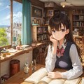 勉強する女の子 2枚目