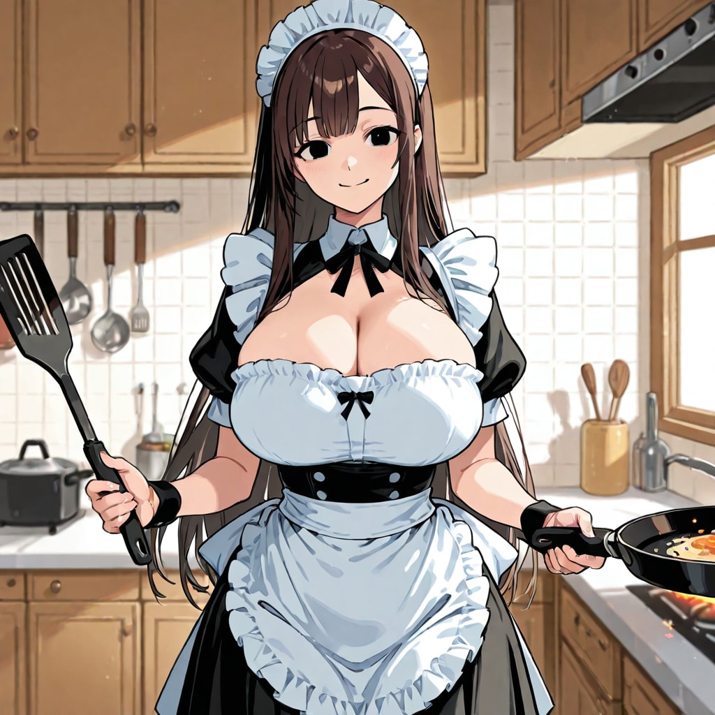 宣子ちゃん小悪魔メイドお料理だ　弾 | の人気AIイラスト・グラビア