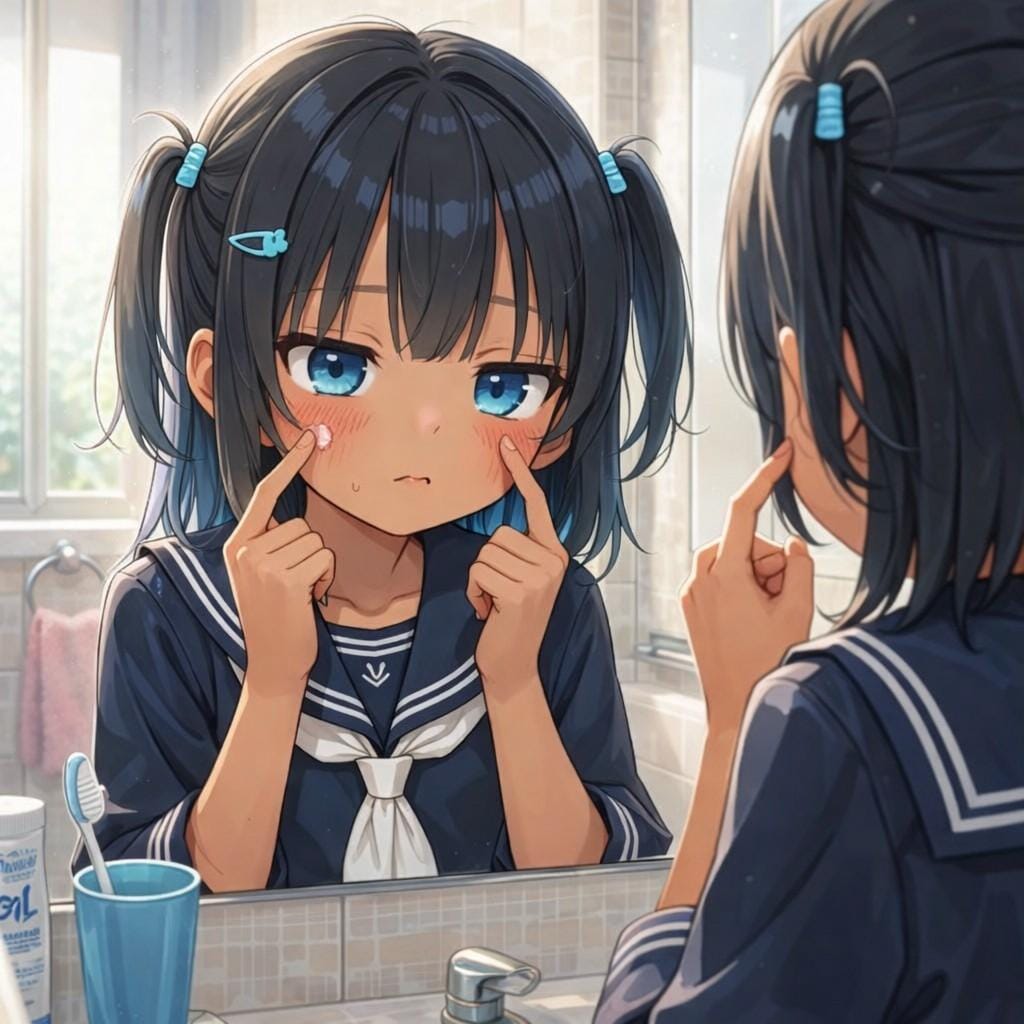 ニキビに悩むこなつちゃん