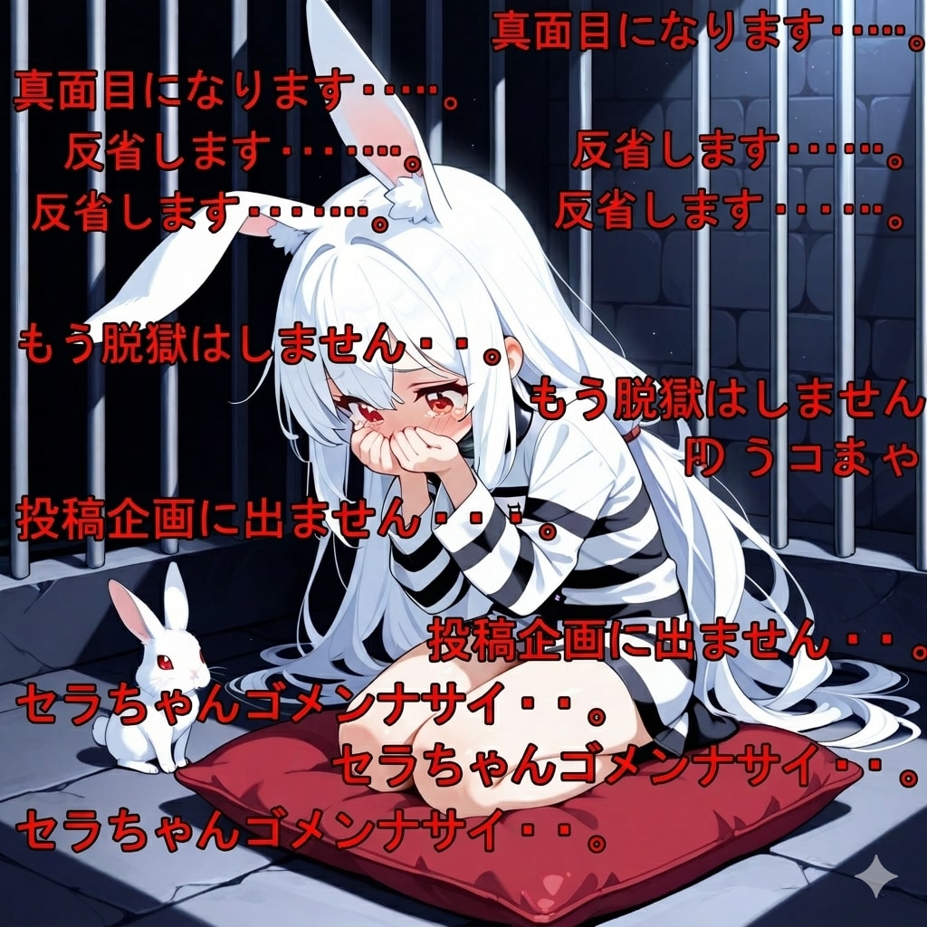 反省するうさぎちゃん・・・・。 | の人気AIイラスト・グラビア