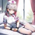 (785HQ)銀髪ちゃんナース 2枚目