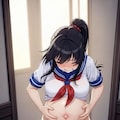 出産間近JK‎(　˙ ؂ ˙　) 7枚目