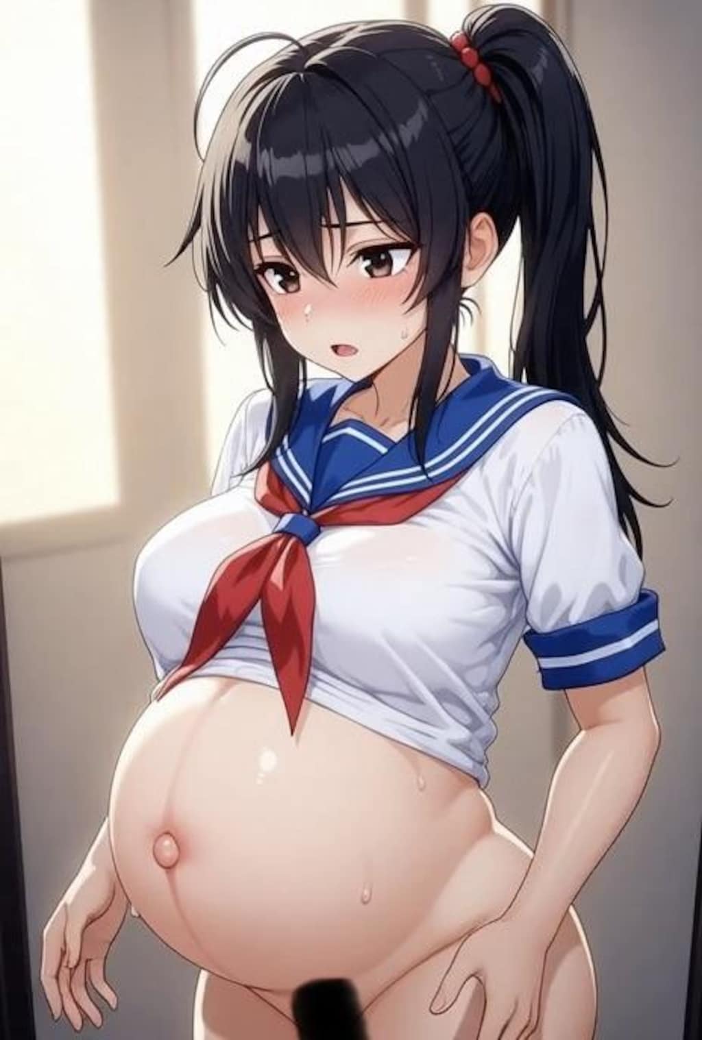 出産間近JK‎(　˙ ؂ ˙　)
