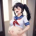 出産間近JK‎(　˙ ؂ ˙　) 4枚目