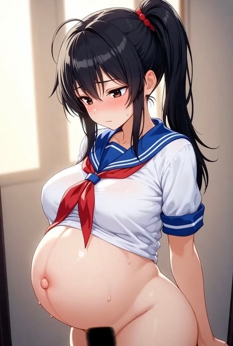 出産間近JK‎(　˙ ؂ ˙　)